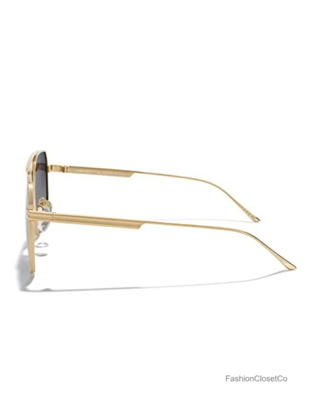 Oversized Polarized Square Sunglasses Metal Frame UV400 Retro Vintage Shades